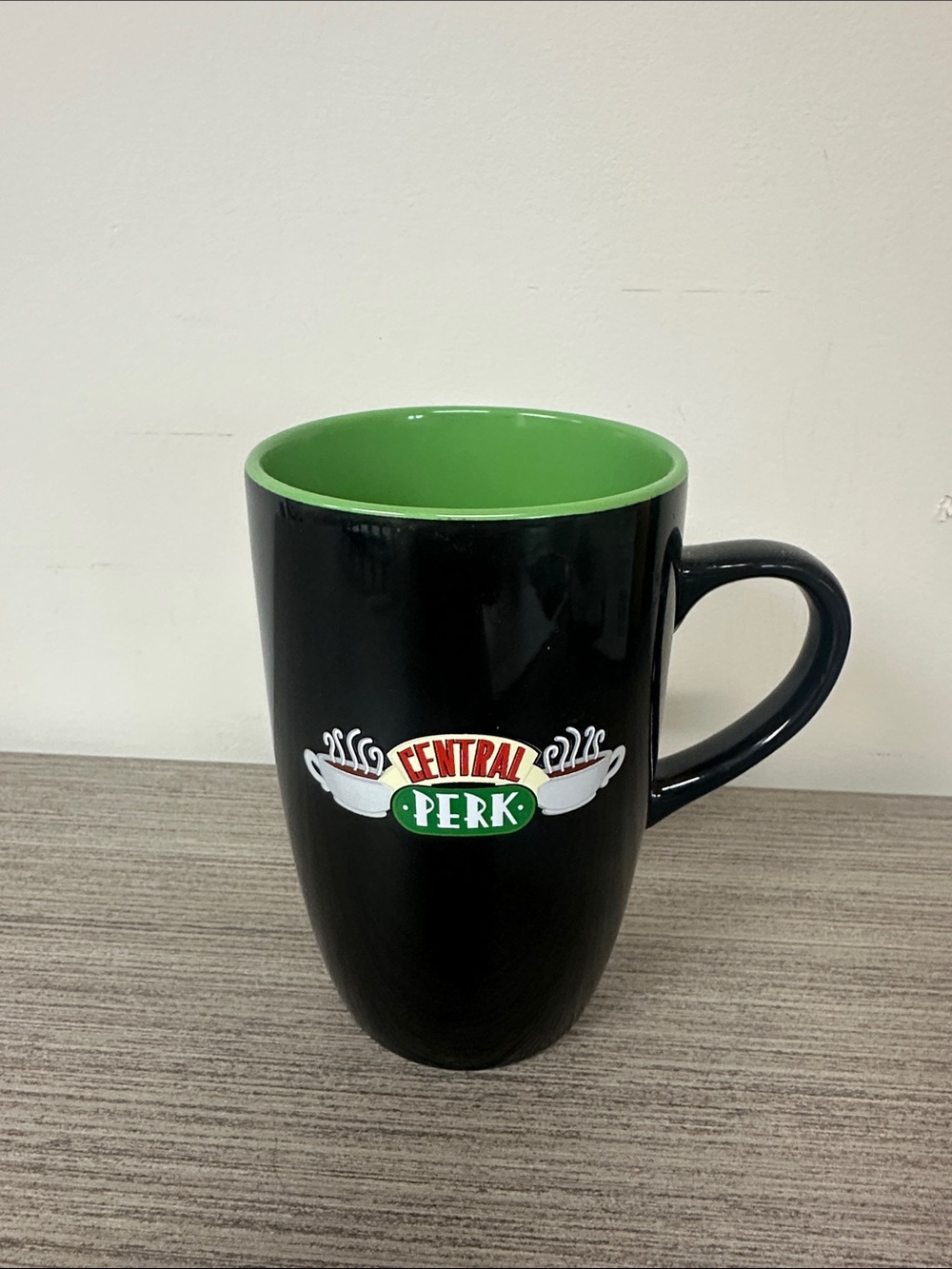 FRIENDS Black Mug with Green Interior — Central Perk Logo